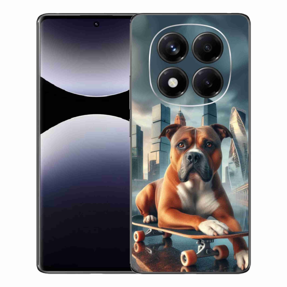Gél borítás mmCase a Xiaomi Redmi Note 14 Pro számára - kutya gördeszkán