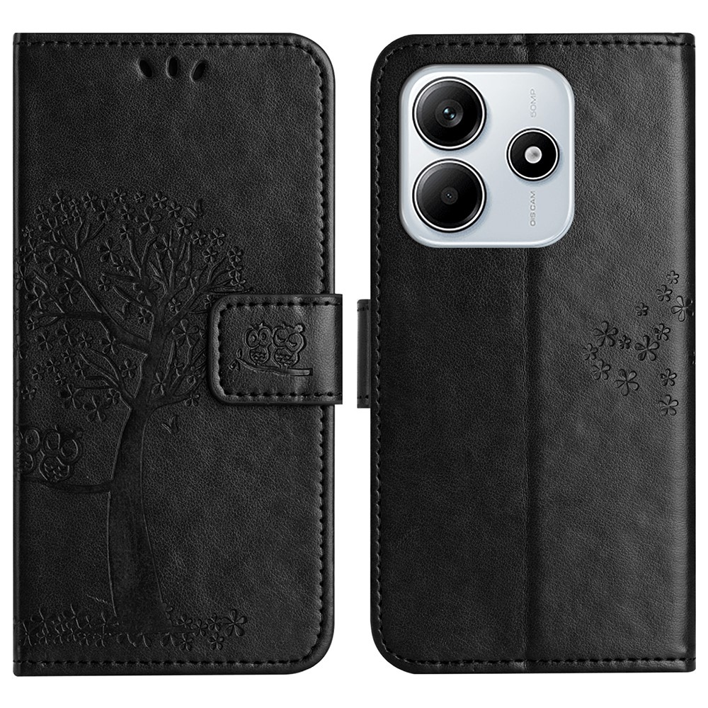 Fa könyv tok a Xiaomi Redmi Note 14 5G-hez - fekete