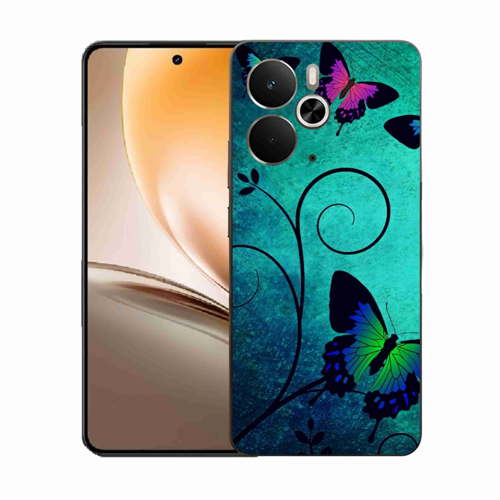 Gél borító mmCase a Realme 14 5G készülékhez - színes pillangók
