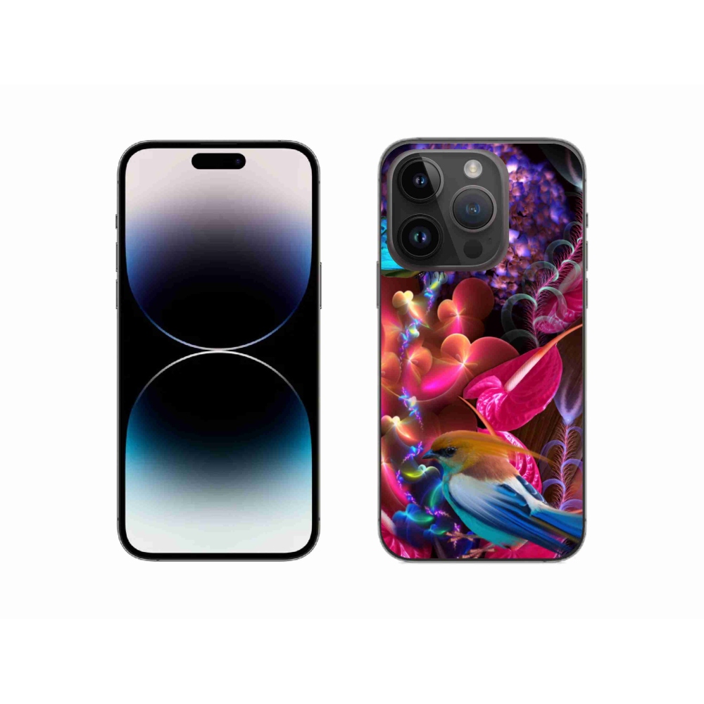 Zselés borítás mmCase iPhone 14 Pro készülékhez - színes virágok