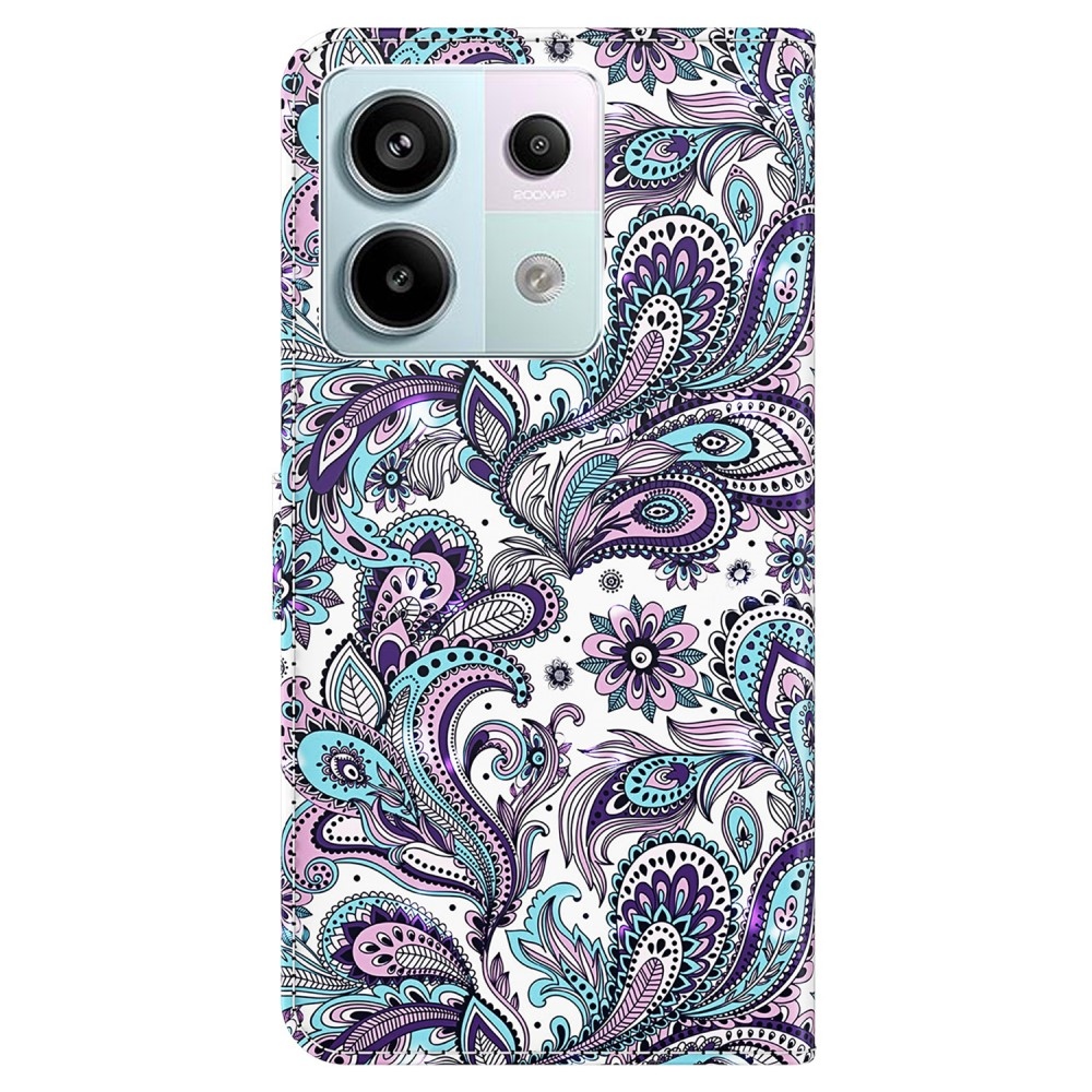 Nyomtatott könyv tok Xiaomi Redmi Note 13 Pro 5G/Poco X6 5G - kasmír minta