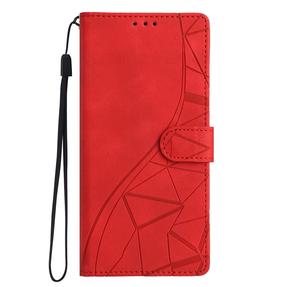Háromszögek könyv tok Xiaomi 15T-hez - piros