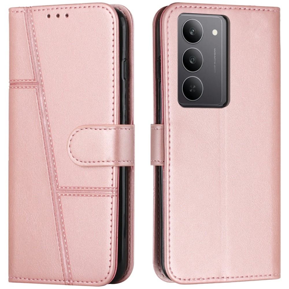 Line könyvtáska a Realme C75 készülékhez - rózsaarany