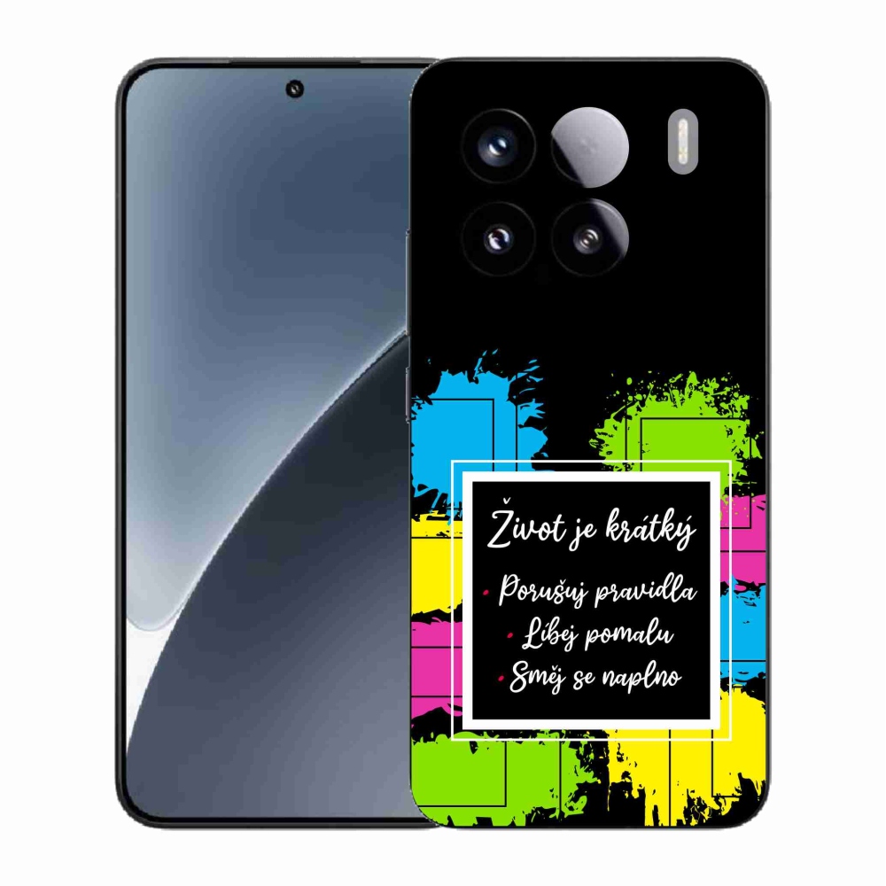 Gél borító mmCase a Xiaomi 15 - Idézet 5 fekete háttérrel