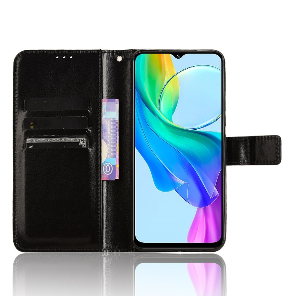 Őrült könyv tok a Vivo Y28s 5G-hez - fekete