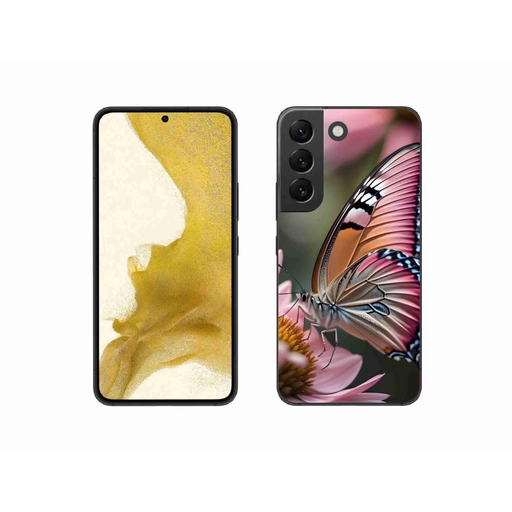 Zselés borítás mmCase Samsung Galaxy S22 5G - színes pillangó
