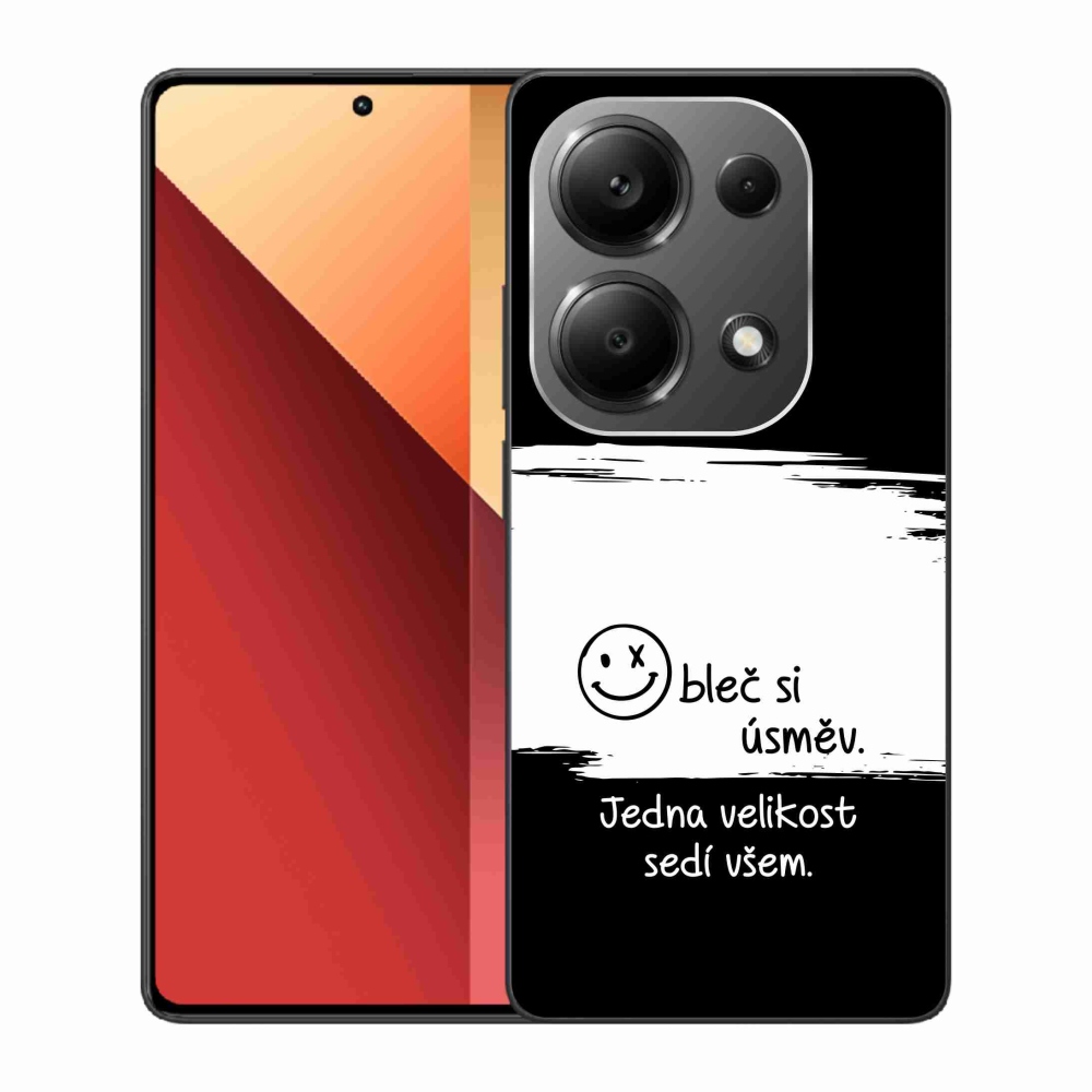Gél borító mmCase a Xiaomi Redmi Note 13 Pro 4G/Poco M6 Pro számára - vicces szöveg 8 fekete és fehér háttérrel
