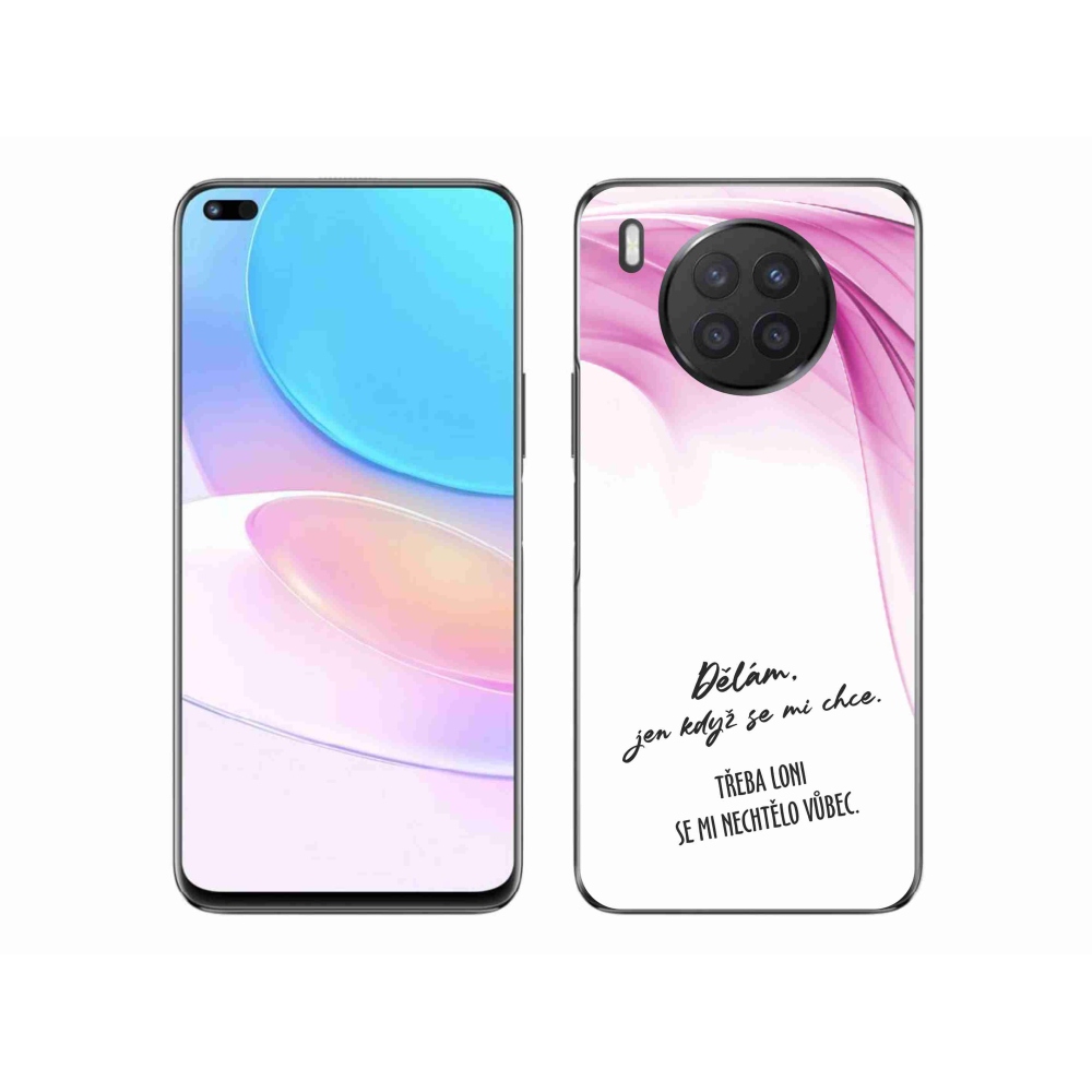 Gél borító mmCase a Huawei Nova 8i készülékhez - vicces szöveg 12 fehér háttérrel