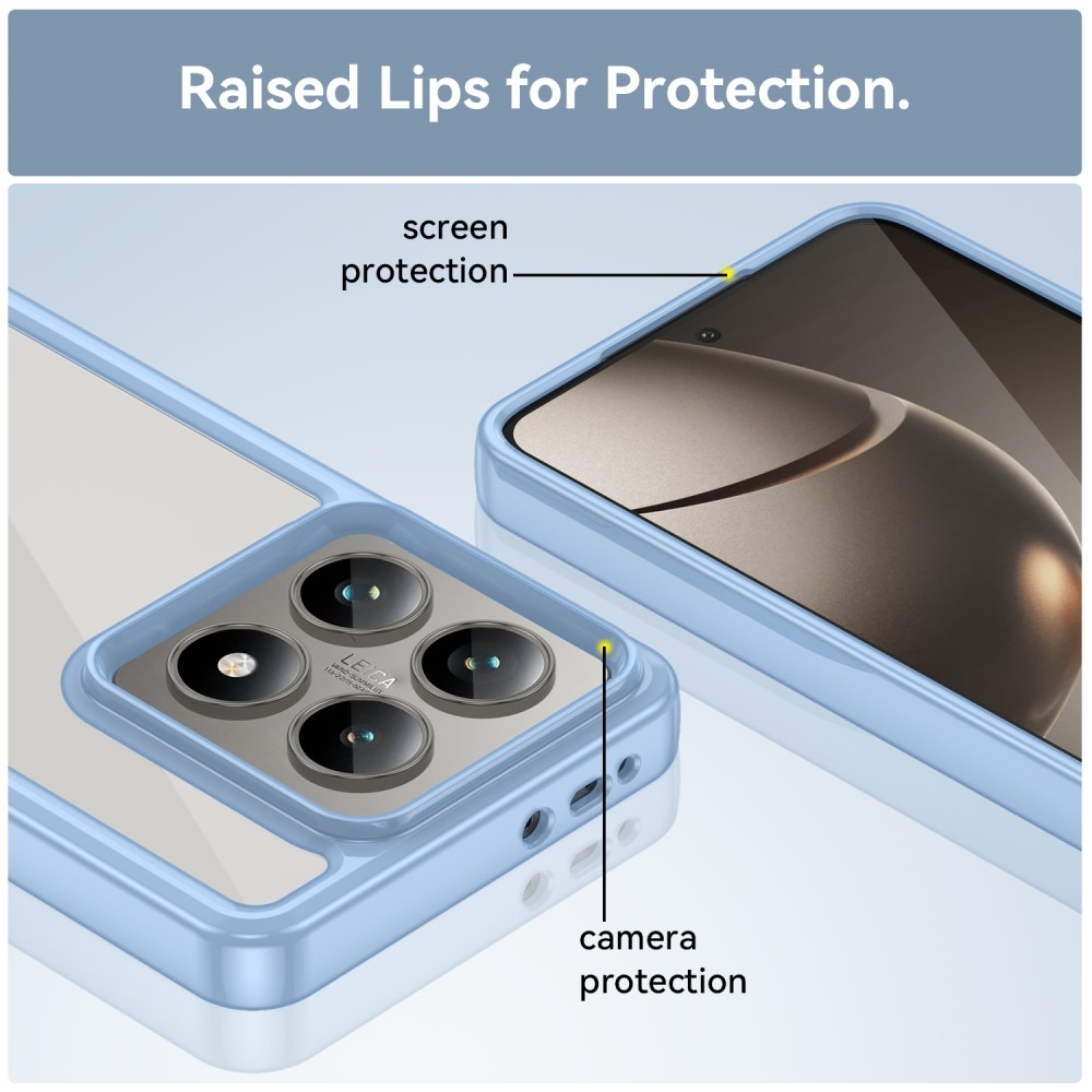 Gél tok fix hátlappal Xiaomi 14T/14T Pro készülékhez - kék