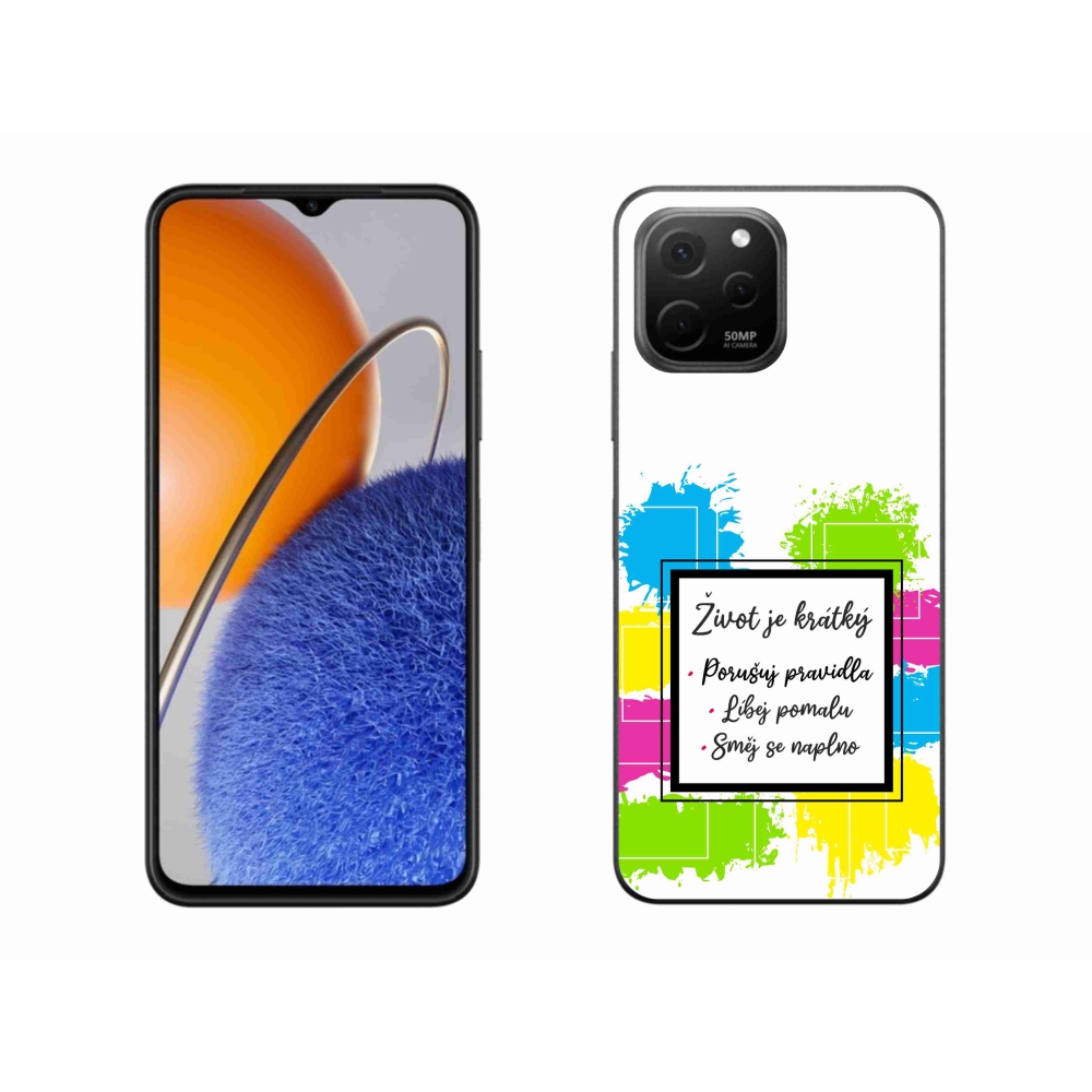 Gél borítás mmCase a Huawei Nova Y61-en - idézet 5 fehér háttér