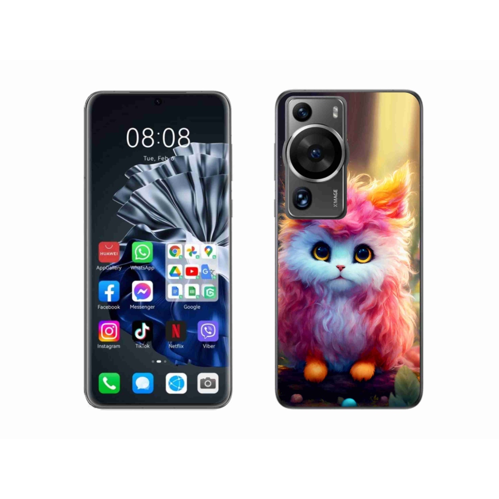 Gél borítás mmCase a Huawei P60 Pro számára - aranyos cica 5