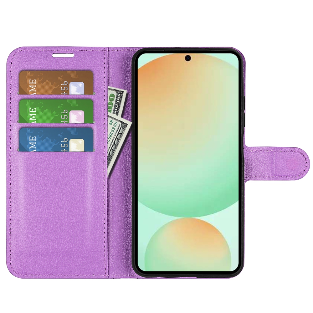 Litchi könyv tok Samsung Galaxy S25 FE készülékhez - lila