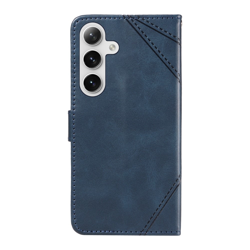 Háromszög alakú könyv tok Samsung Galaxy S24+/S25+ készülékhez - kék