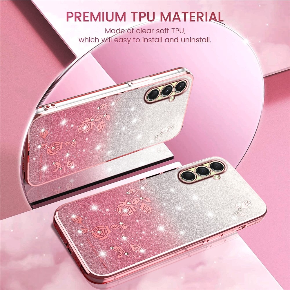 KADEM csillogó zselés tok Samsung Galaxy A17 5G - rózsaarany