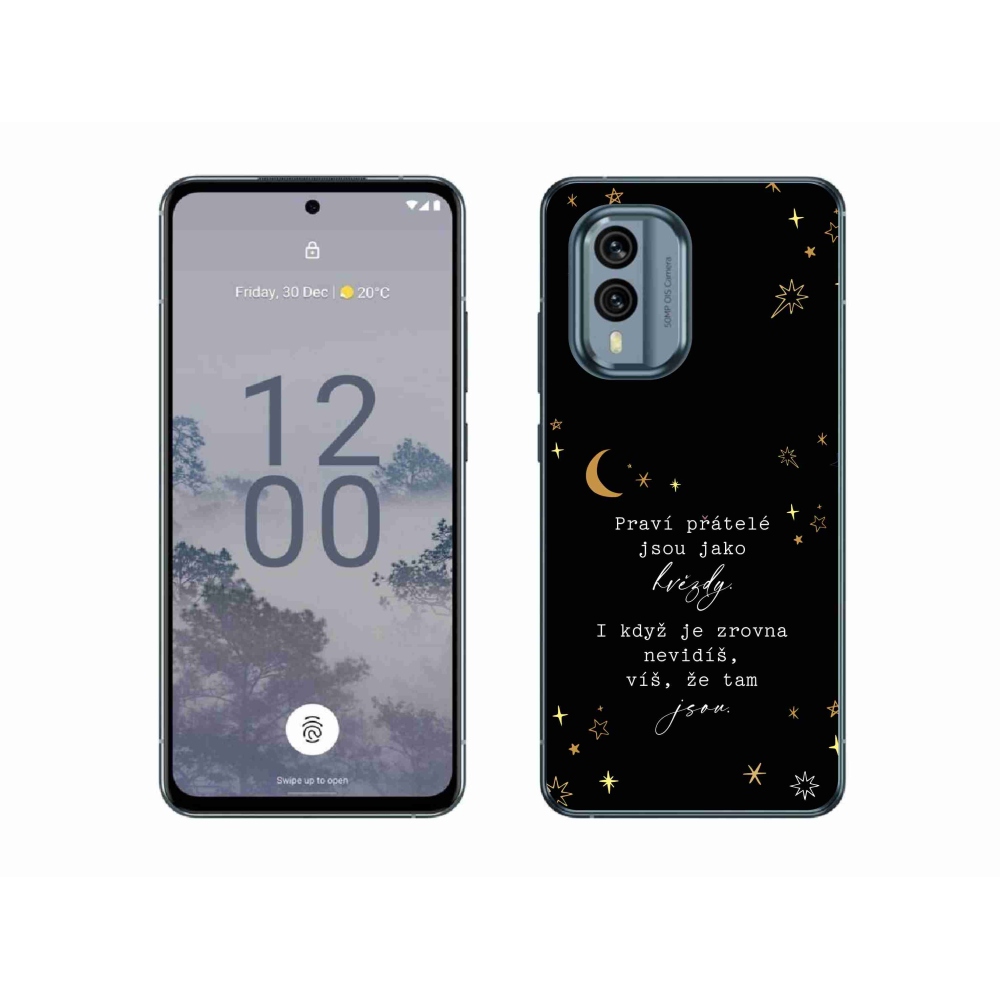 Gél védőhuzat mmCase a Nokia X30 5G készülékhez - Idézet 6 fekete háttér