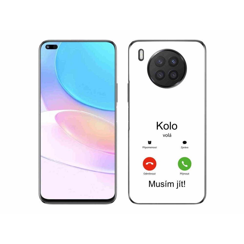 Gél borító mmCase a Huawei Nova 8i - a kerék hívja a fehér hátteret