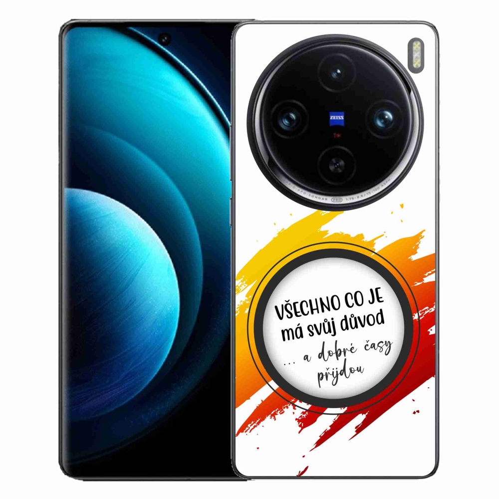 Zselés borítás mmCase a Vivo X100 Pro 5G-n - idézet 3 fehér háttér