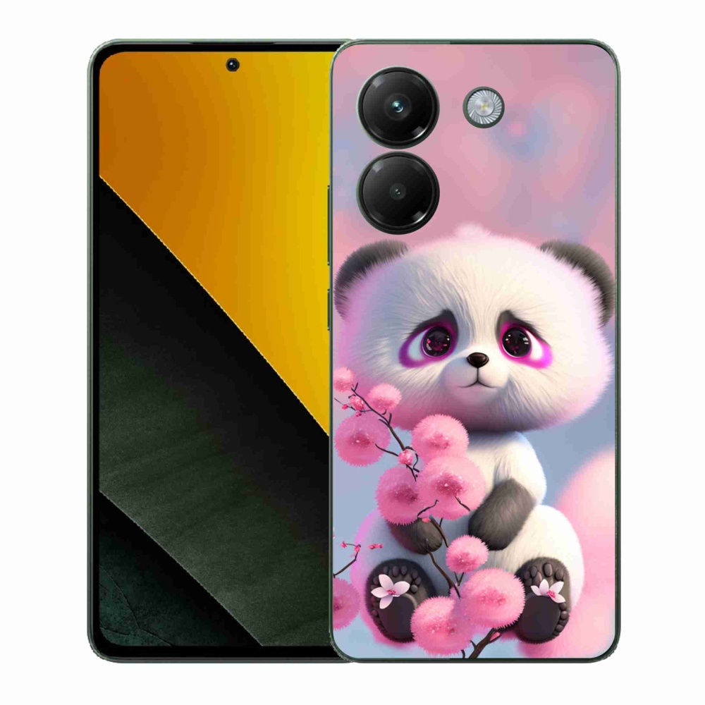 Gél borítás mmCase a Xiaomi Poco M7 Pro 5G számára - aranyos panda 1