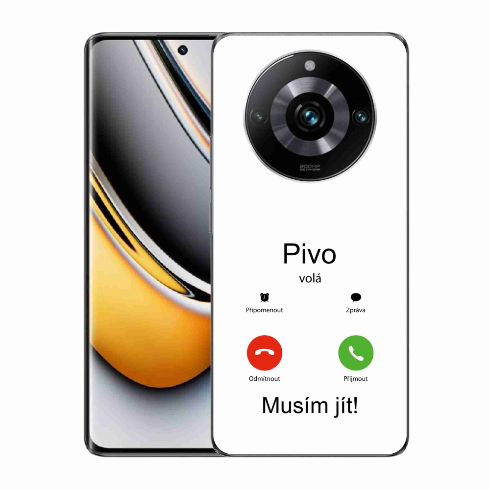 Gél borítás mmCase a Realme 11 Pro/11 Pro+ készüléken - a sör fehér háttérrel hívja a sört