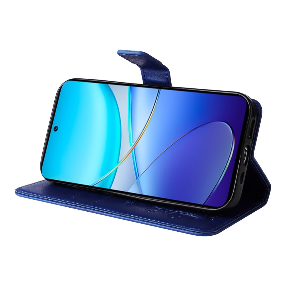 Nagy pillangó könyv tok a Vivo V40 SE 4G/5G-hez - kék