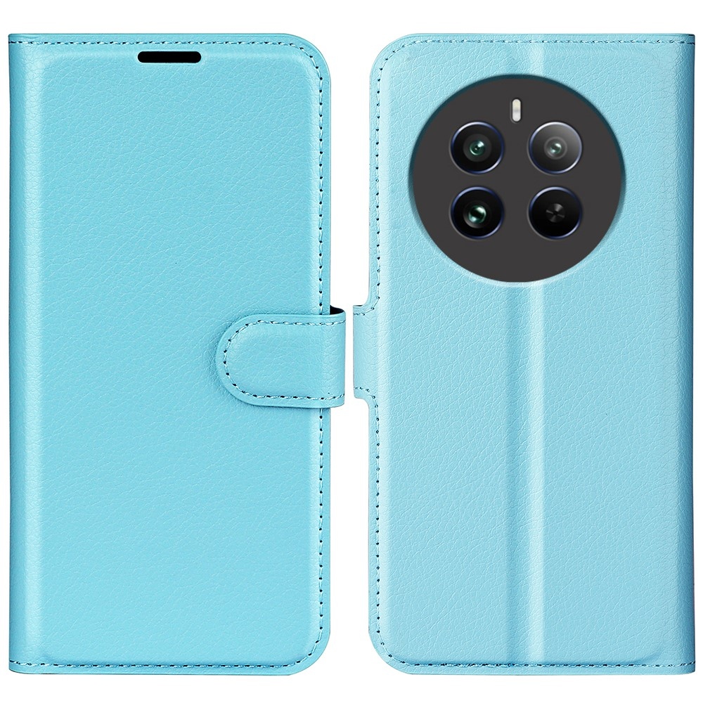 Litchi könyvtáska a Realme 12+ 5G készülékhez - kék