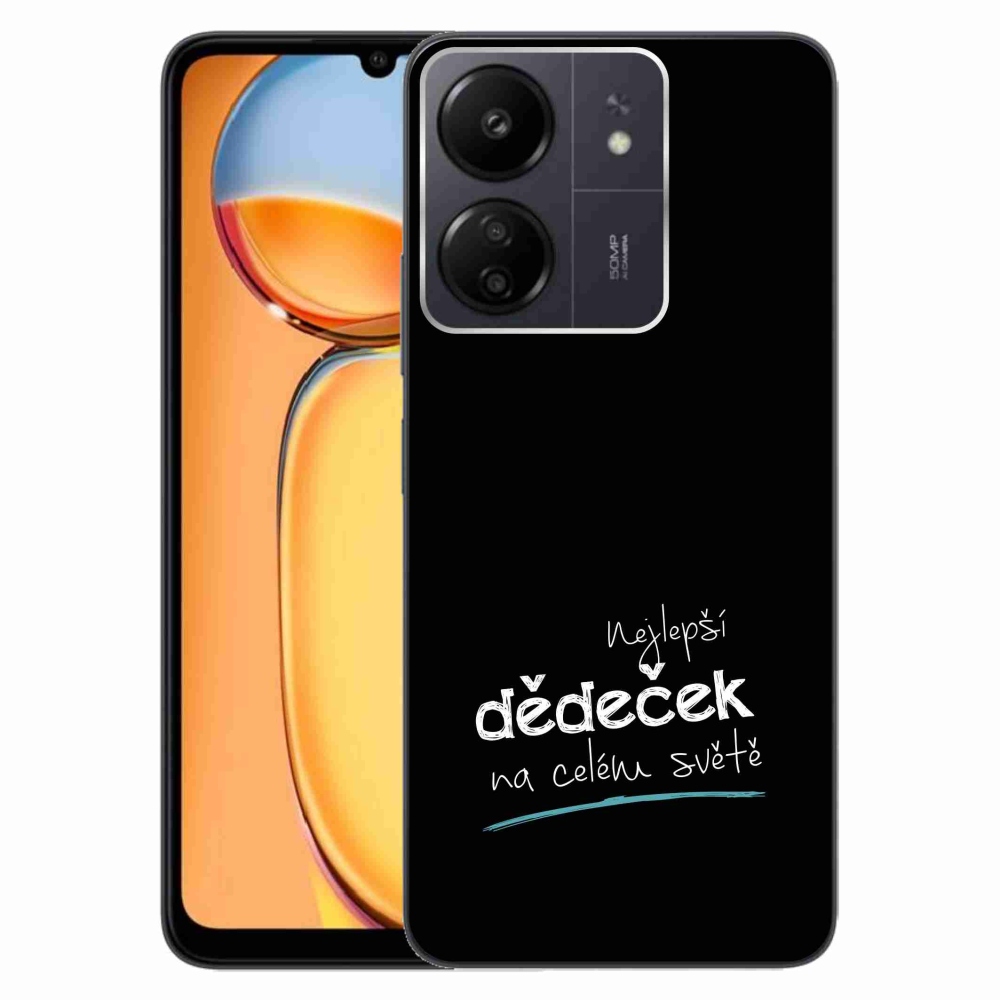 Gél borító mmCase a Xiaomi Poco C65/Redmi 13C - a legjobb nagypapa 3 fekete háttérrel