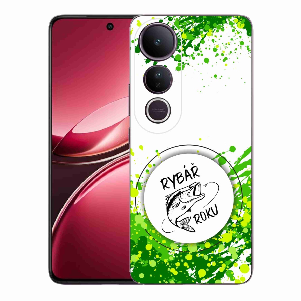 Gél borító mmCase a Vivo V50 Lite 4G/5G-n - az év horgásza fehér háttérrel