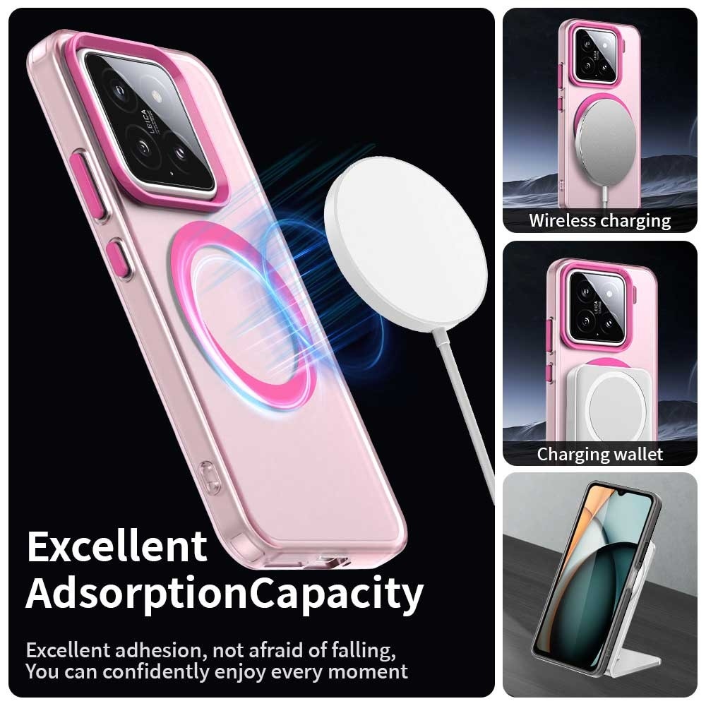 Candy zselés tok MagSafe-val a Xiaomi 15 Pro-n - rózsaszínű