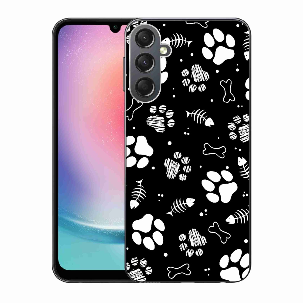 Gél borítás mmCase Samsung Galaxy A24 készülékhez - kutyamancsok