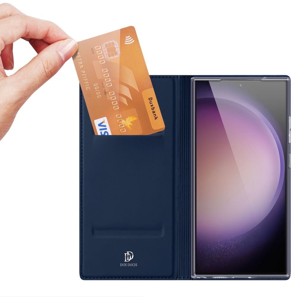 DUX könyvtáska Samsung Galaxy S24 Ultra készülékhez - sötétkék