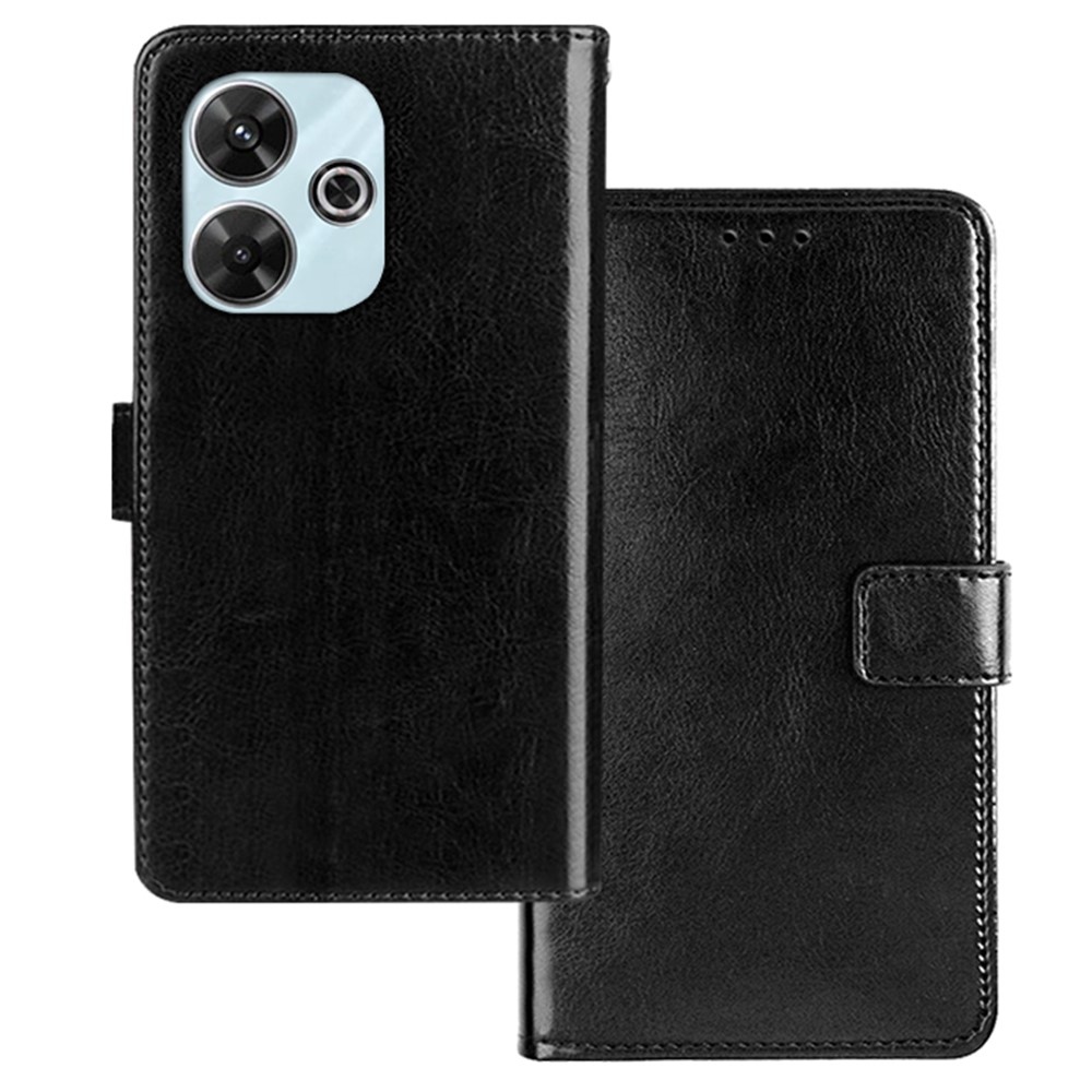 IDEWEI könyvtáska Xiaomi Redmi 13 4G/Poco M6 4G - fekete