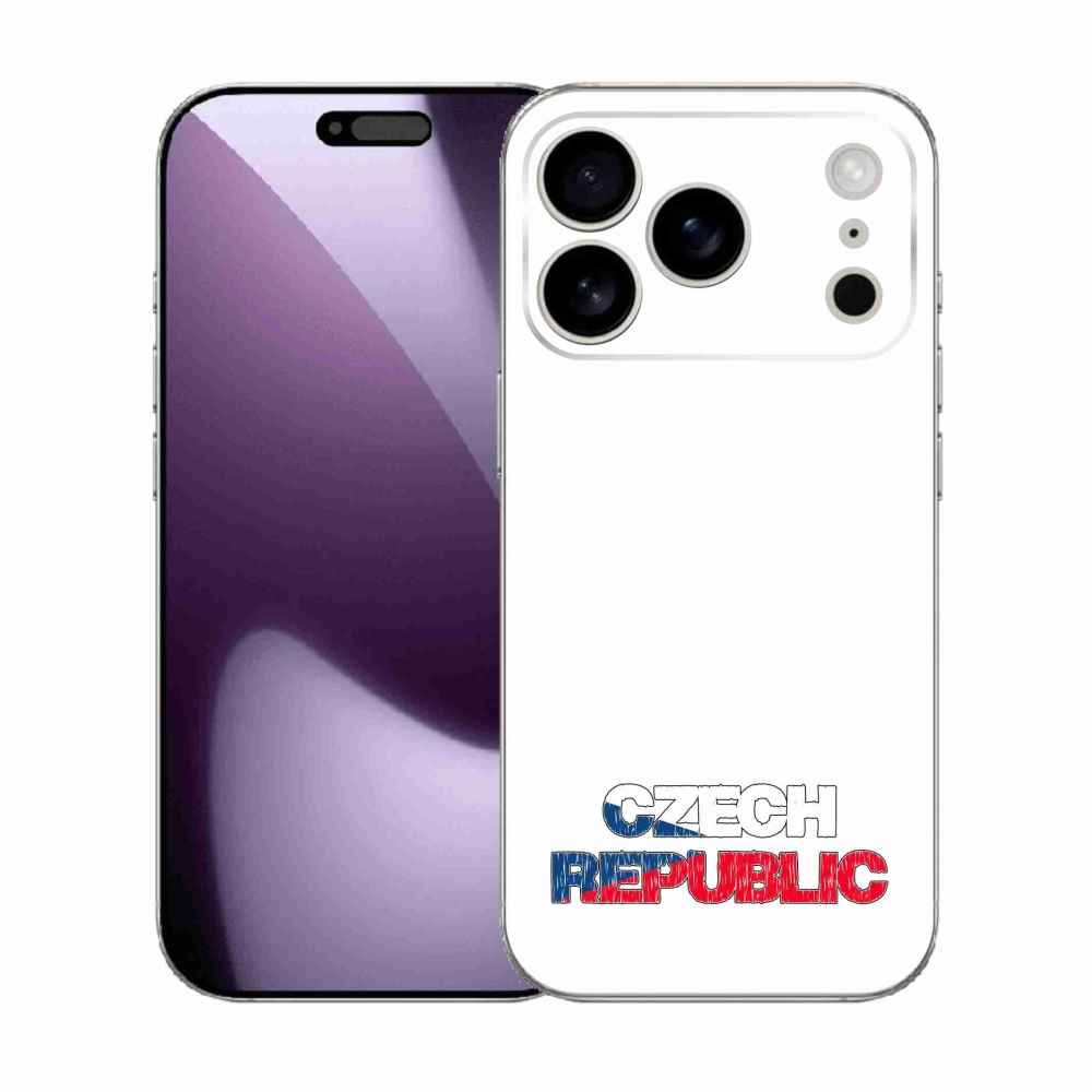 Gél borítás mmCase iPhone 17 Pro készülékhez - Csehország fehér háttér