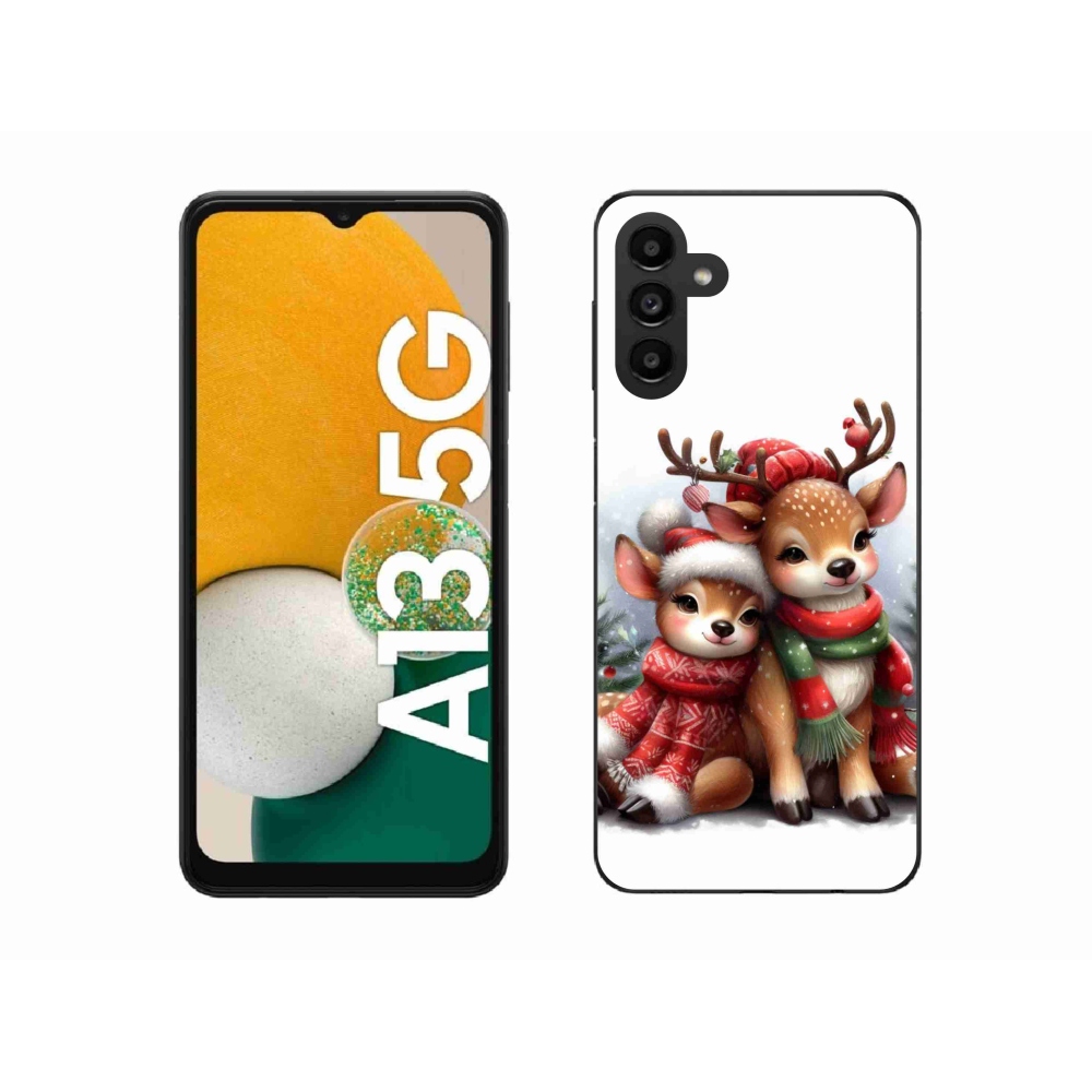Gél borítás mmCase Samsung Galaxy A13 5G - karácsonyi rénszarvashoz