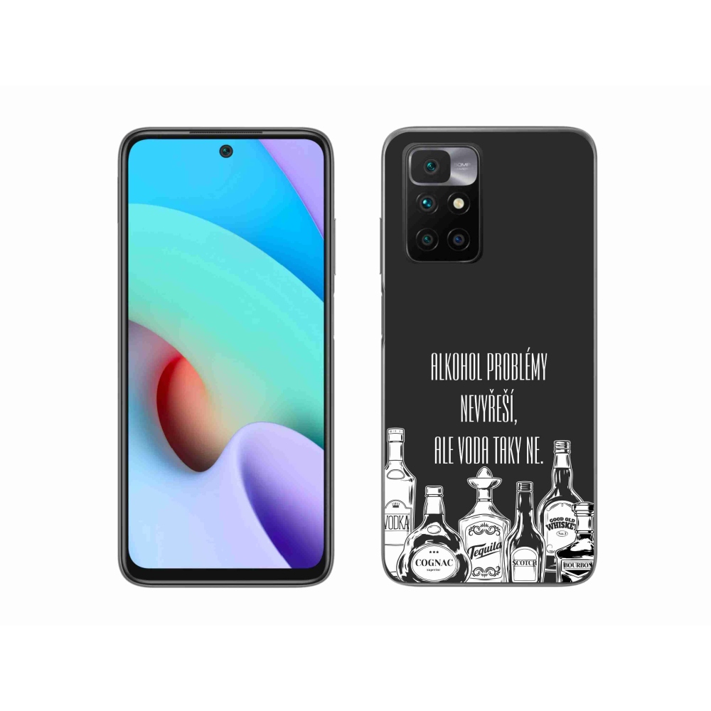 Gél borító mmCase a Xiaomi Redmi 10/Redmi 10 (2022) - vicces szöveg fekete háttérrel