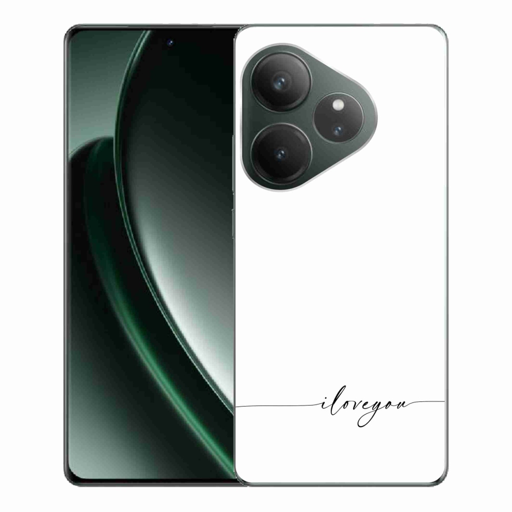 Gél borító mmCase a Realme GT 6 5G/GT 6T 5G - I love you fehér háttérrel