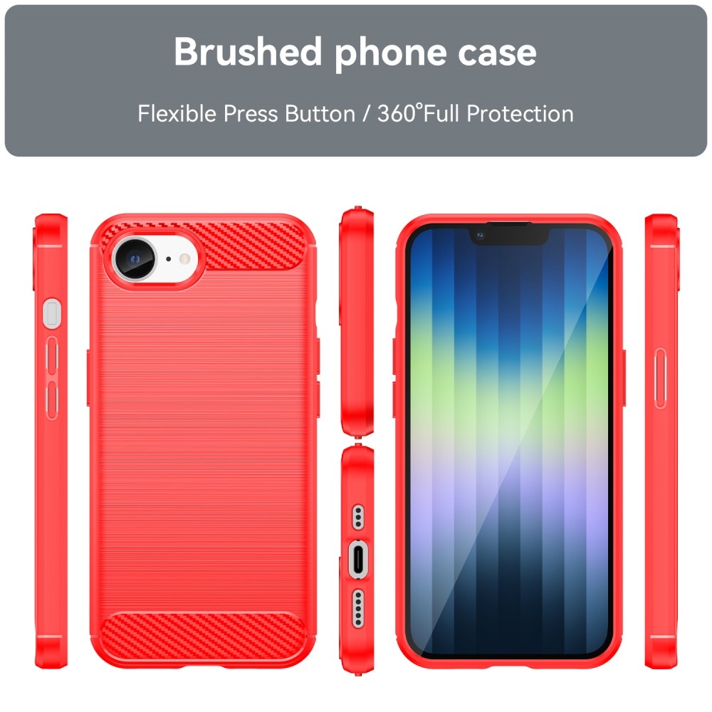 Szénálló zselés tok iPhone 16e készülékhez - piros