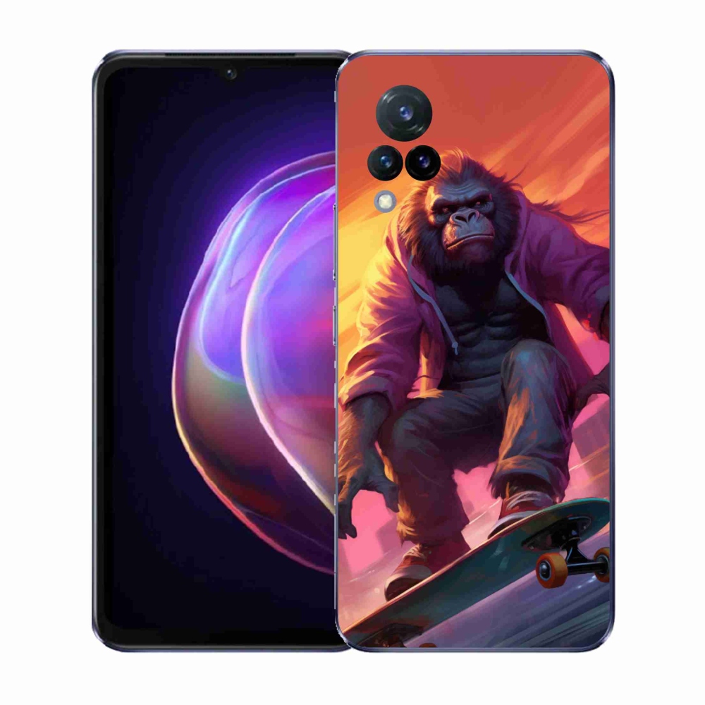 Gél borítás mmCase a Vivo V21 4G/5G-hez - gorilla a gördeszkán