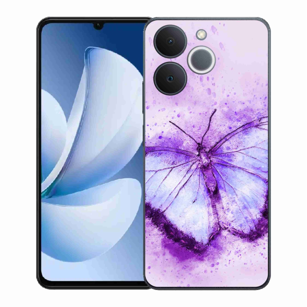 Zselés borítás mmCase a Realme Note 70T készülékhez - lila pillangó