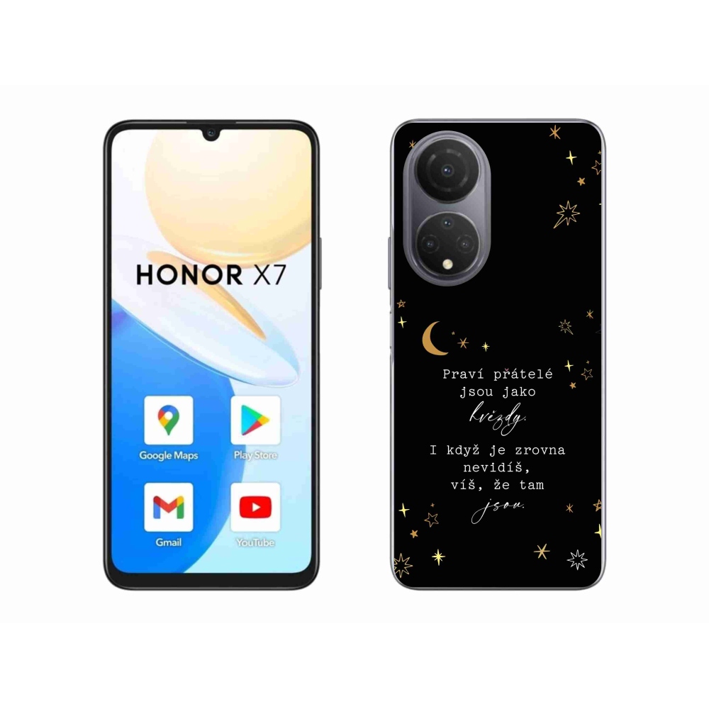 Gél borítás mmCase a Honor X7-hez - Idézet 6 fekete háttér