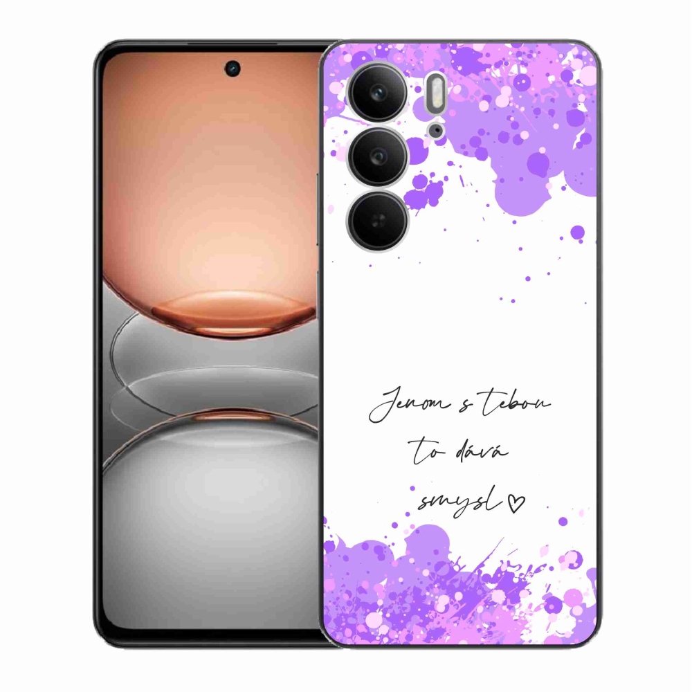 Gél borító mmCase a Realme C75 készülékhez - szerelmes szöveg fehér háttérrel