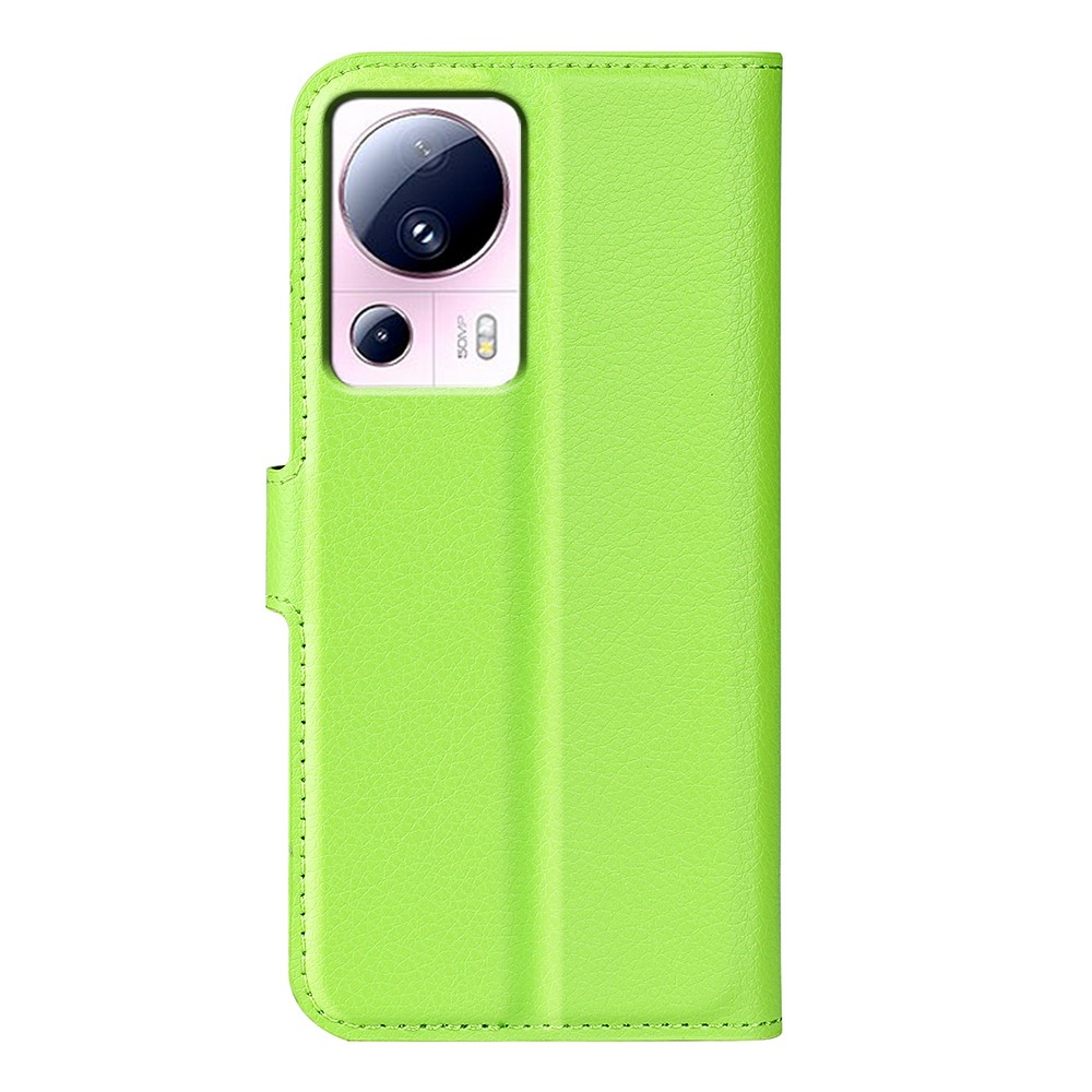 Litchi könyv tok Xiaomi 13 Lite-hoz - zöld