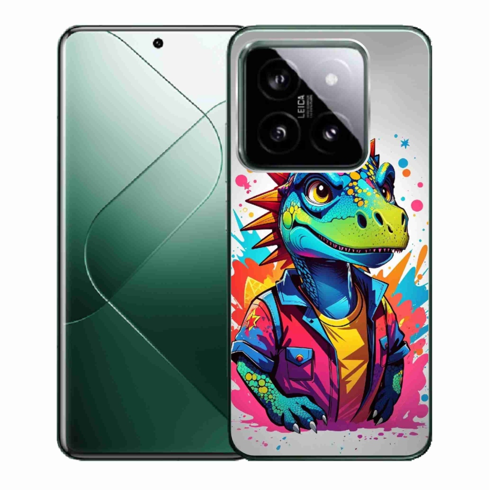 Gél borító mmCase a Xiaomi 14 - színes dinoszauruszhoz