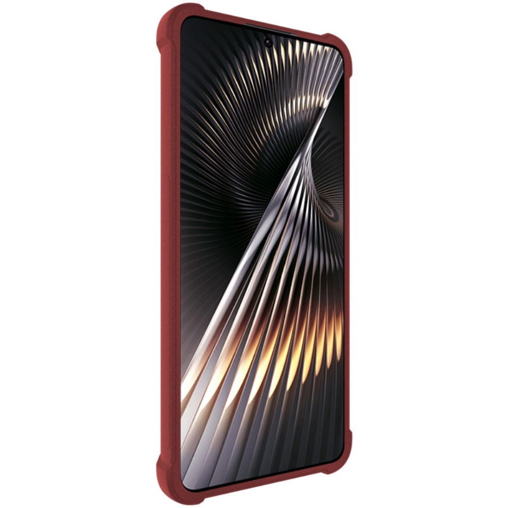 IMK matt zselés tok megerősített sarkokkal Xiaomi Poco F6-hoz - piros