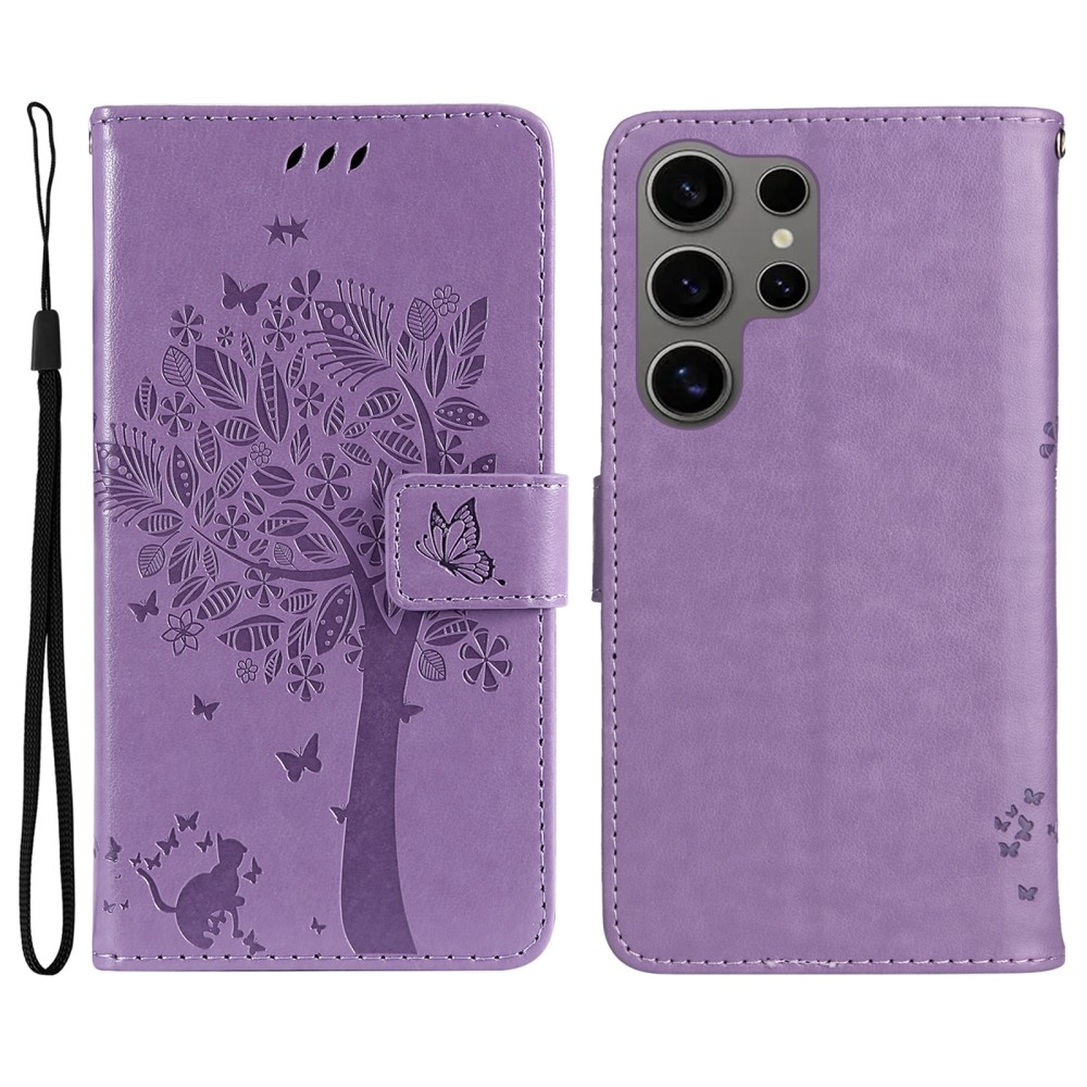 Fák könyve tok Samsung Galaxy S25 Ultra - világos lila