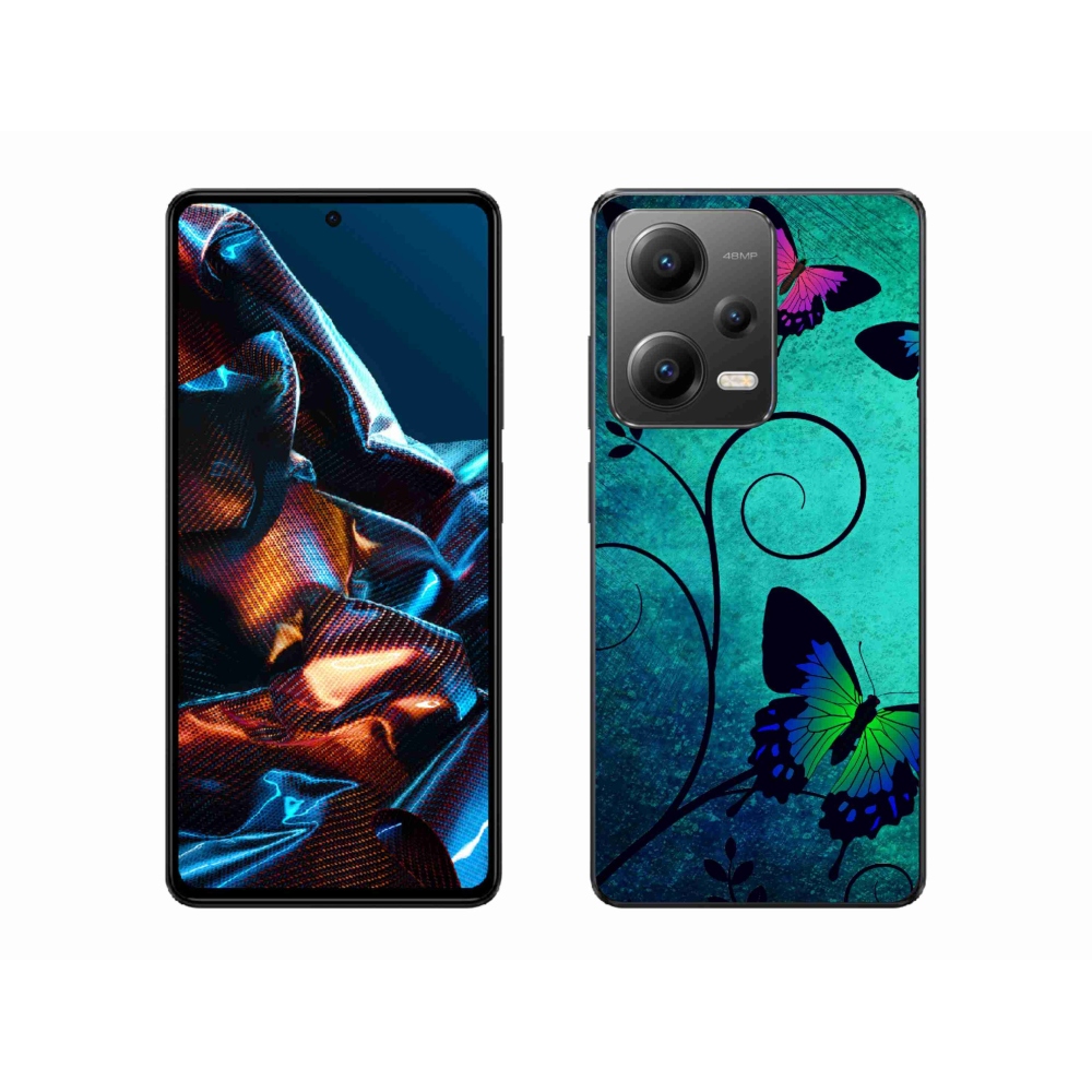 Gél borítás mmCase a Xiaomi Redmi Note 12 Pro 5G számára - színes pillangók