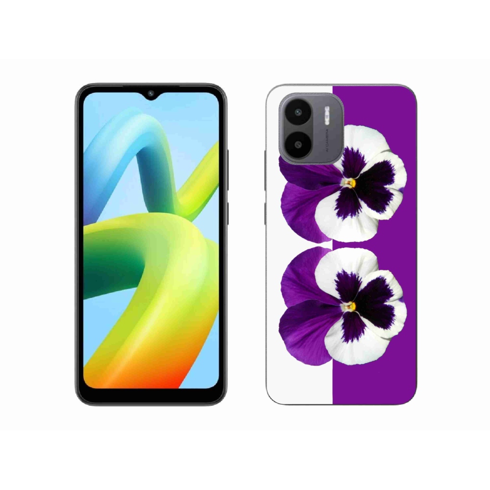 Gél borítás mmCase a Xiaomi Redmi A1/Redmi A2-hez - lila és fehér virág