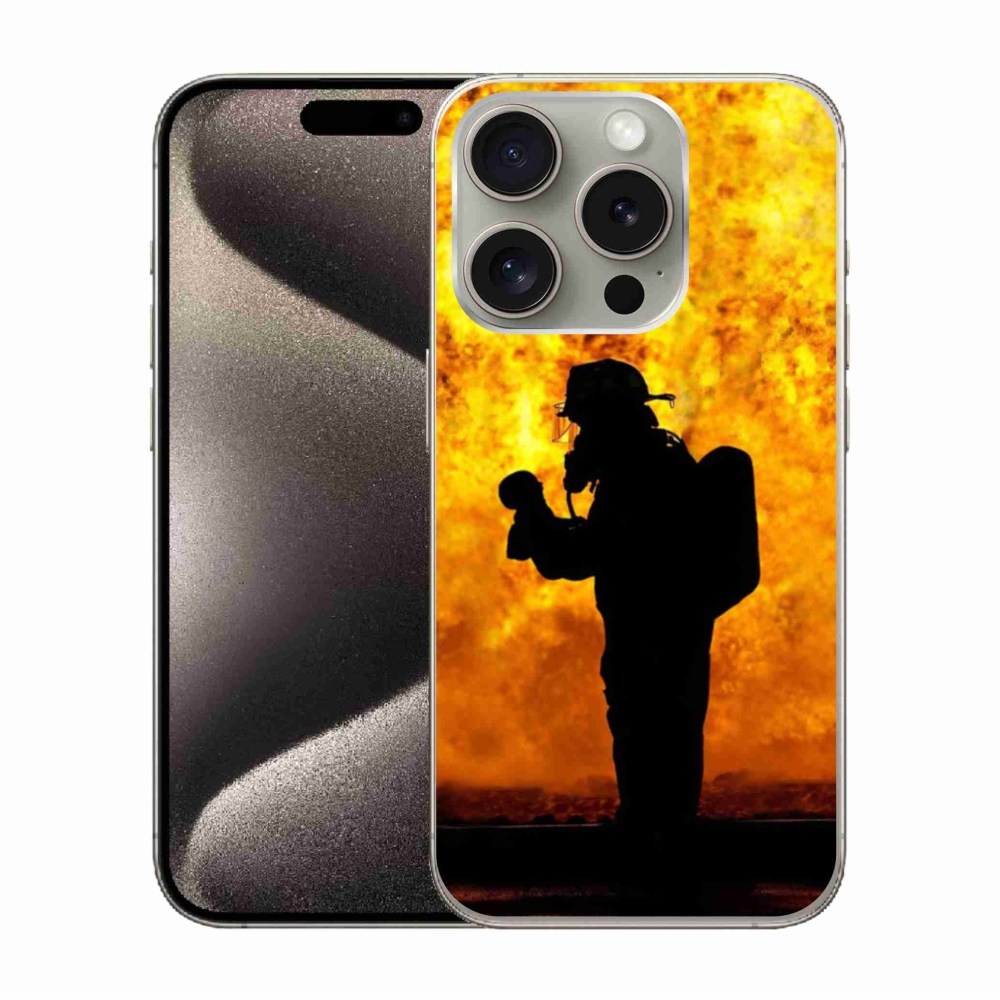 Gél borítás mmCase iPhone 15 Pro készülékhez - tűzoltó