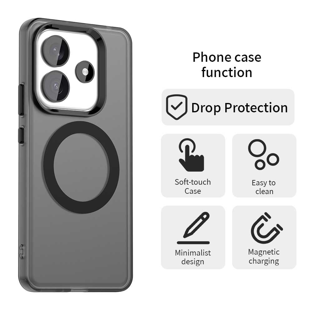 Candy zselés tok MagSafe-val Xiaomi Redmi Note 14 5G - fekete