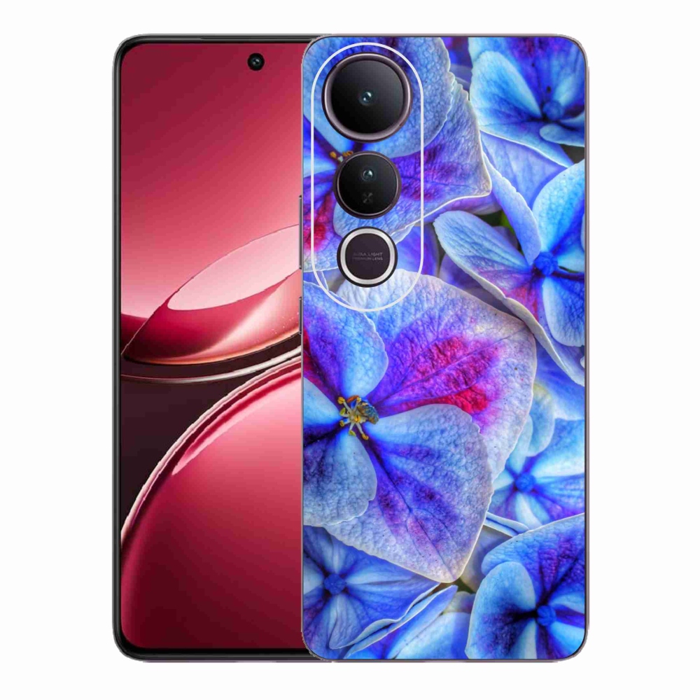 Gél védőburkolat mmCase a Vivo V50 Lite 4G/5G készülékhez - kék virágok 1