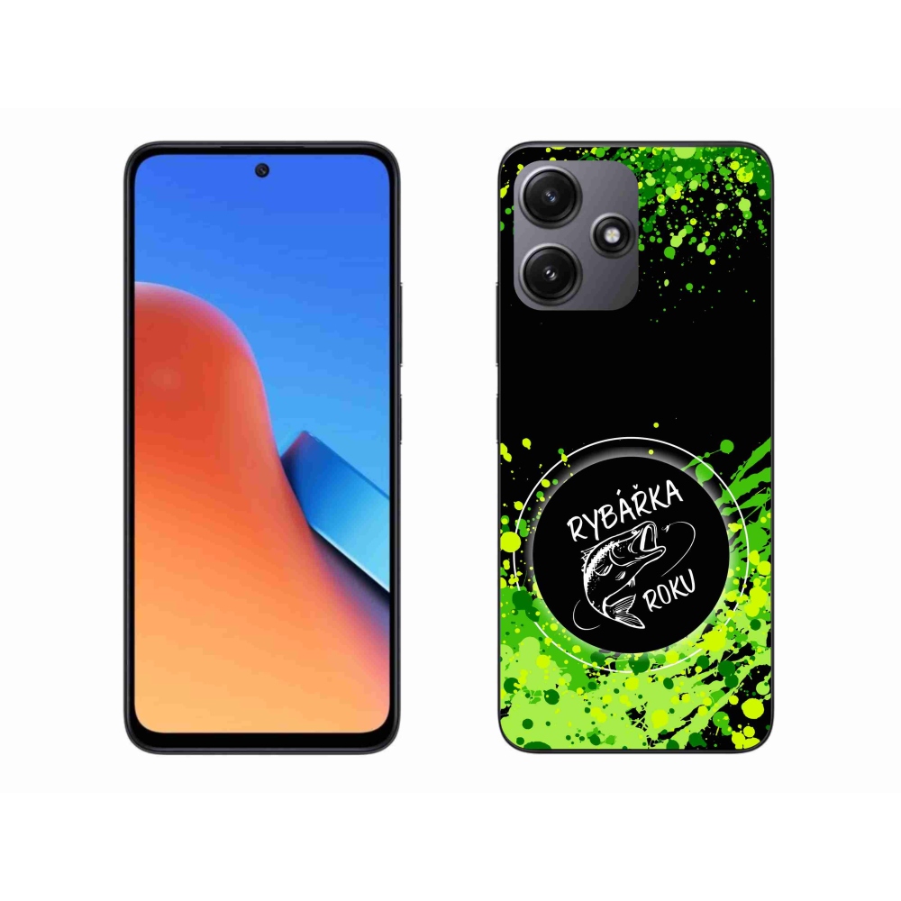 Gél borító mmCase a Xiaomi Redmi 12 5G-hez - az év horgásza fekete háttérrel